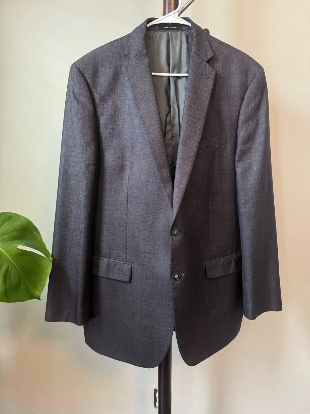 Calvin Klein Charcoal Gray Two-Piece Suit 44L